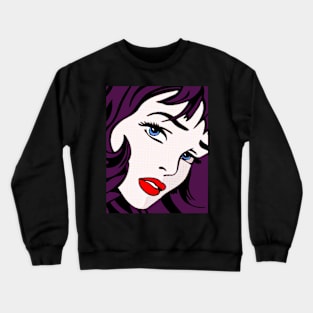 Comics Girl Purple Crewneck Sweatshirt